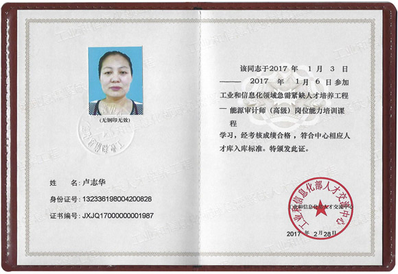 能源審計(jì)師證書 能源審計(jì)師證書